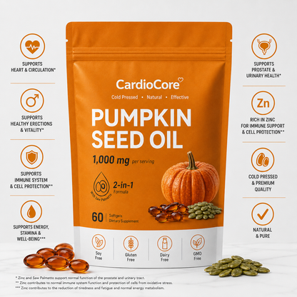 CardioCore® Pumpkin Seed Oil + Saw Palmetto Softgels